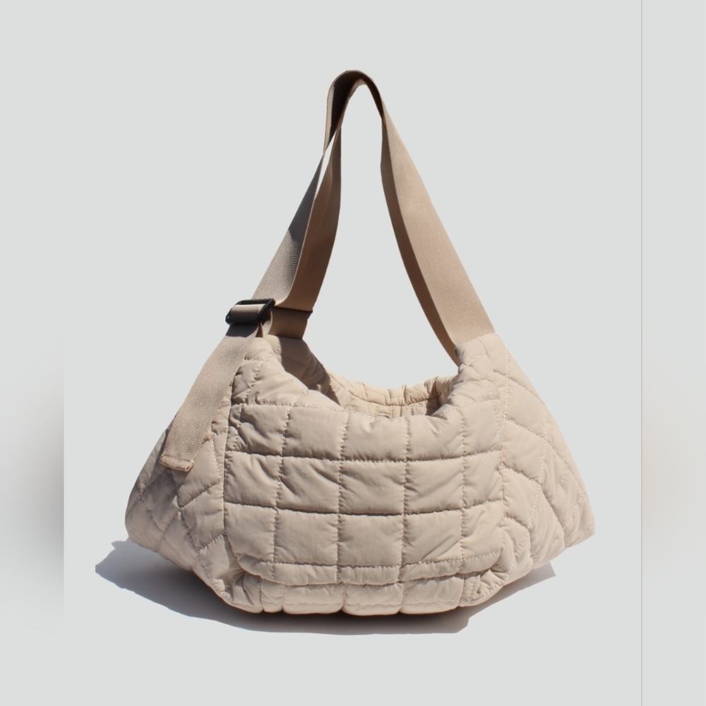 #55945 🚨 SALE FABULOUS BOHO CHIC TRENDY COZY DAY QUILTED PUFFER TOTE BAG
